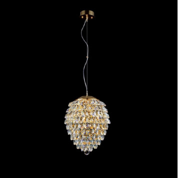 Подвесной светильник Crystal Lux CHARME SP4 GOLD/TRANSPARENT