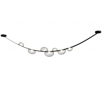 Подвесной светильник Crystal Lux BOSQUE SP7 L3000 BLACK/TRANSPARENT