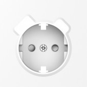 Накладка для розетки Schuko с зарядным устройством USB A+C, со шторками 16A 250В, глянцевый белый, серия S08 Donel DS22903