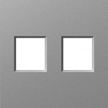 Накладка 2-я для розеток RJ45,TV,SAT, сталь, серия A07 Donel DE86937