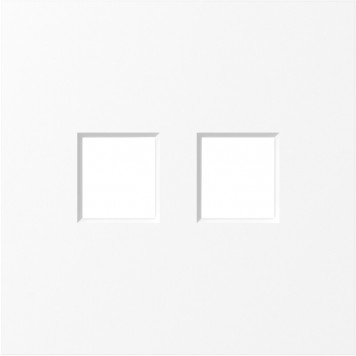 Накладка 2-я для розеток RJ45,TV,SAT, глянцевый белый, серия S08 Donel DS86903