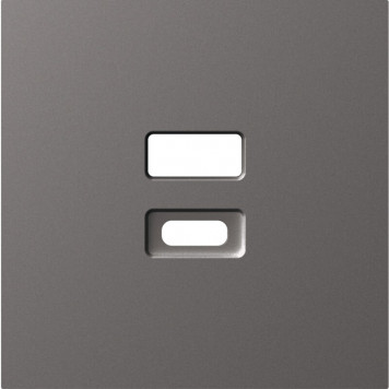 Накладка для розеток USB, матовый титан, серия A07 Donel DE28645
