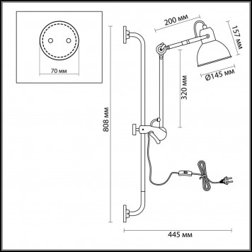 Бра Odeon Light Arta 4126/1WA-1