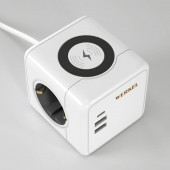 Розеточный блок 3-местный + 3 USB + беспроводная зарядка Werkel W6513501