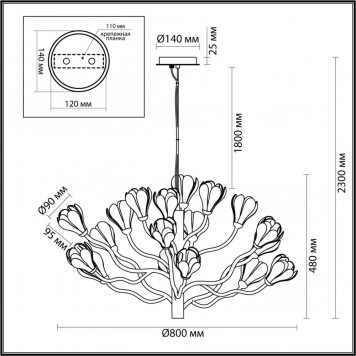Люстра Odeon Light Gardi 5090/18-1