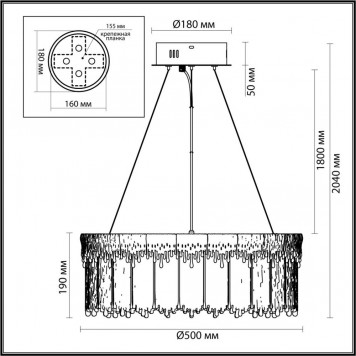 Люстра Odeon Light Cleo 5091/60L-1