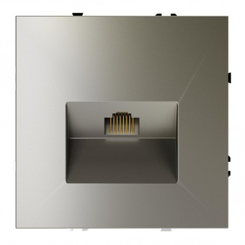 Розетка компьютерная встраиваемая Voltum S70 RJ45 кат.6 (шелк) VLS060104