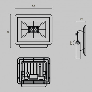 Прожектор Maytoni Flood FL001-L10B4K-1
