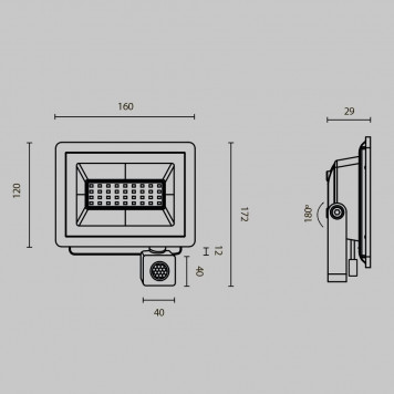 Прожектор Maytoni Flood FL001-L30B6KSR-1