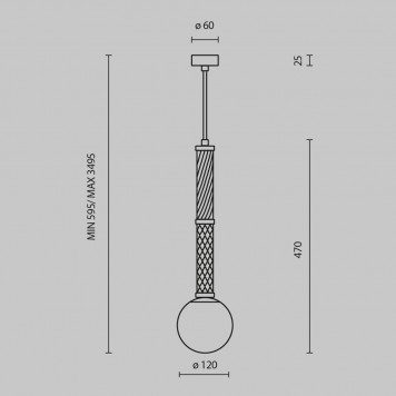 Подвесной светильник Maytoni Teatro MOD287PL-01BS1-1