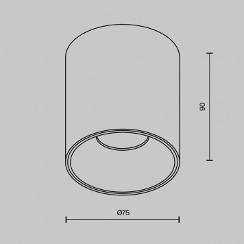 Накладной светильник Maytoni Alfa led C064CL-12W3K-RD-B-1