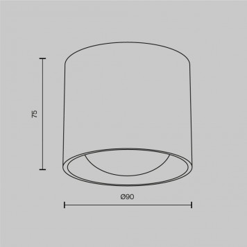 Накладной светильник Maytoni Lens C217CL-15W4K-B-1