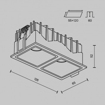 Встраиваемый LED светильник Maytoni Alfa led DL043-02-10W3K-SQ-B-1-1