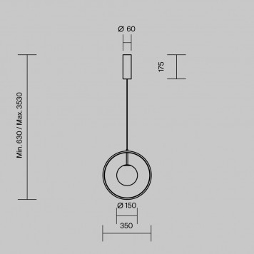 Подвесной светильник Maytoni Paparazzi MOD407PL-L12G3K1-1