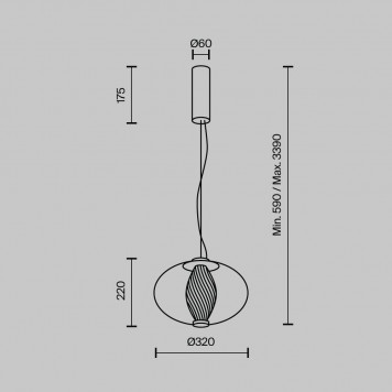 Подвесной светильник Maytoni Memetics MOD406PL-L8W3K-1