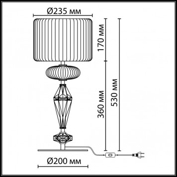 Настольная лампа Odeon Light Terra 5414/2T-1