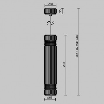 Подвесной светильник Maytoni Metropolis MOD475PL-01B-1