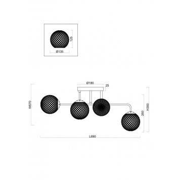Люстра Freya Navel FR8016PL-06BBS-1