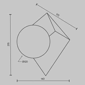 Бра Maytoni Cubeo MOD445WL-01B-1