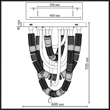 Люстра Odeon Light Collier 5456/80CL-1