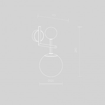 Бра Maytoni Museo MOD436WL-01BS-1