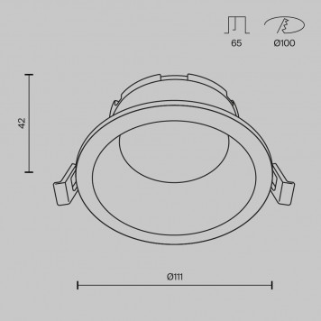 Встраиваемый светильник Maytoni Share DL126-GX53-W-1