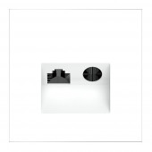 Накладка для розетки TV+RJ45 кат. 6 S70 (белый матовый) VLS002702