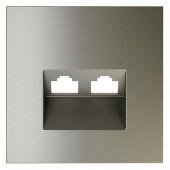 Накладка для розетки компьютерной двойной RJ45+RJ45 кат.6 S70 (шелк) VLS001404