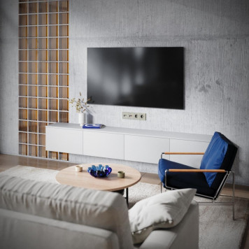 Накладка для розетки TV+RJ45 кат. 6 S70 (шелк) VLS002704-2