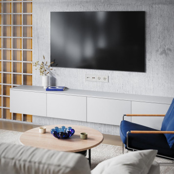 Накладка для розетки TV+RJ45 кат. 6 S70 (хлопок) VLS002713-4