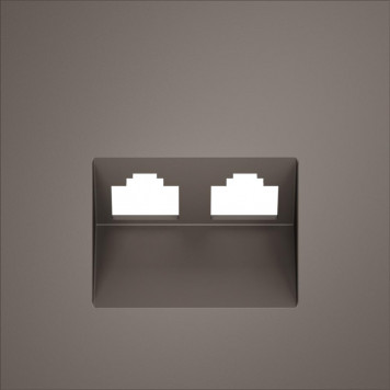 Накладка для розетки компьютерной двойной RJ45+RJ45 кат.6 S70 (капучино) VLS001414-3