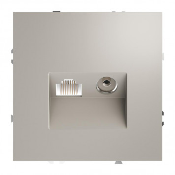 Розетка телевизионная встраиваемая Voltum S70 TV+RJ45 кат. 6 (кашемир) VLS060703
