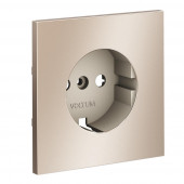 Накладка для розетки с заземлением S70 Metal (платина) VLSM000610