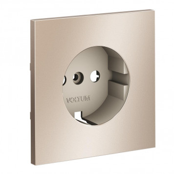 Накладка для розетки с заземлением S70 Metal (платина) VLSM000610