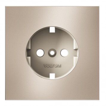 Накладка для розетки с заземлением S70 Metal (платина) VLSM000610-6