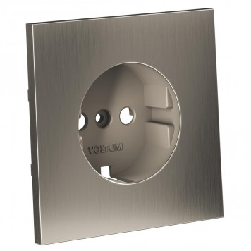 Накладка для розетки с заземлением S70 Metal (никель) VLSM000611-11