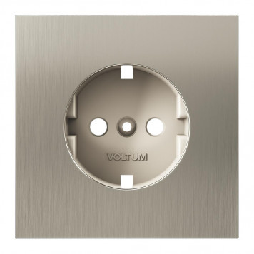Накладка для розетки с заземлением S70 Metal (никель) VLSM000611-2
