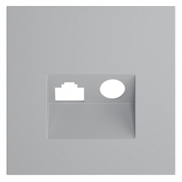 Накладка для розетки TV+RJ45 кат. 6 S70 (серый) VLS002716-2