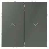 Выключатель встраиваемый Voltum S70 для жалюзи 10А (титан) VLS020706