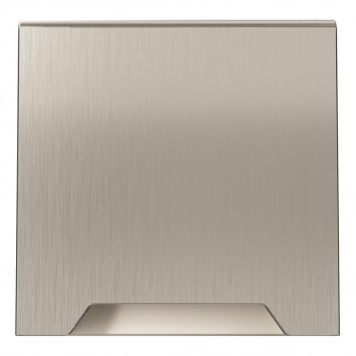 Накладка для розетки с заземлением защитными шторками и крышкой S70 Metal (никель) VLSM000811