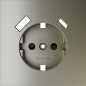 Накладка для розетки с заземлением и защитными шторками с USB A+C S70 (шелк) VLS001004