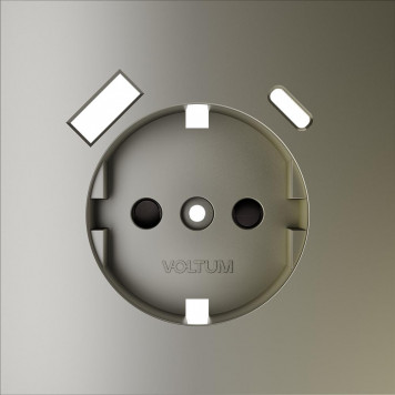 Накладка для розетки с заземлением и защитными шторками с USB A+C S70 (шелк) VLS001004