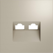 Накладка для розетки компьютерной двойной RJ45+RJ45 кат.6 S70 (кашемир) VLS001403