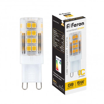 Лампочка Feron G9 5W 2700K LB-432-1