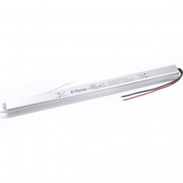 Трансформатор электронный для светодиодной ленты 60W 12V 290*18*17мм (ультратонкий драйвер) LB001