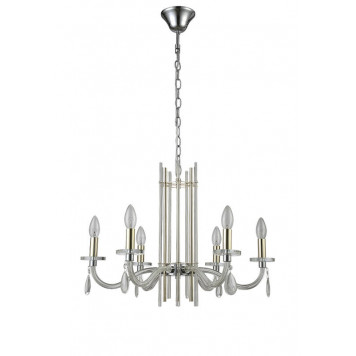 Люстра Crystal Lux AURELIO SP6 GOLD+CHROME/TRANSPARENT