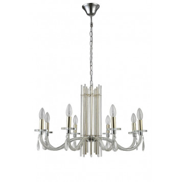 Люстра Crystal Lux AURELIO SP8 GOLD+CHROME/TRANSPARENT