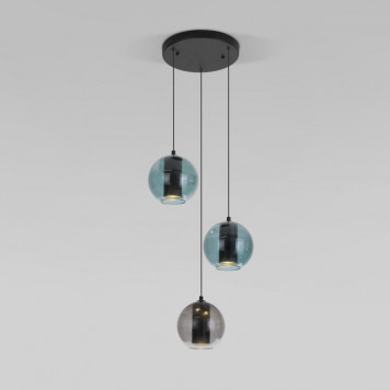 Подвесной светильник Eurosvet Cobble 50258/3 LED дымчатый/бирюзовый