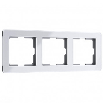 Рамка Acrylic на 3 поста (белый) Werkel W0032701
