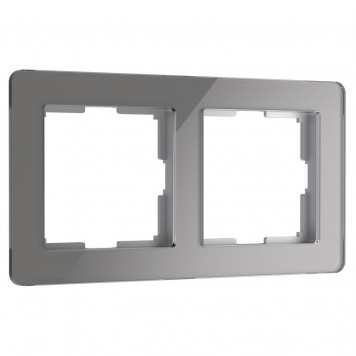 Рамка Acrylic на 2 поста (графит) Werkel W0022704